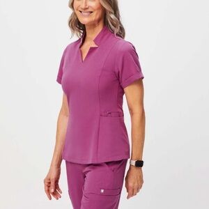 Figs Pink scrub top